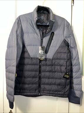 NWT Champion Men’s Two-Tone Gray Lightweight Puffer Jacket